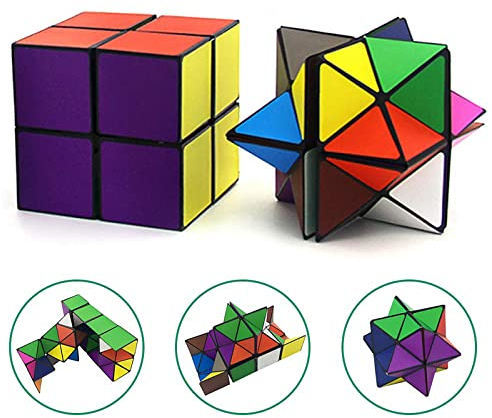 Euclidean Cube Sternenwürfel Zauberwürfel-Set, Verwandlungswürfel Magische Puzzle-Würfel für Kinder und Erwachsene (Mehrfarbig)