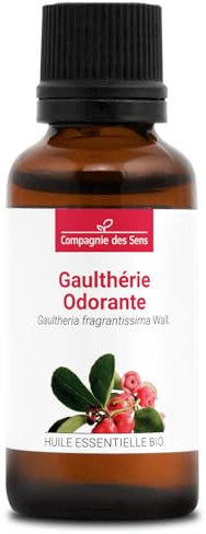 GAULTERIA OLOROSA - 30 mL - Aceite Esencial Orgánico - 100% Puro, Natural, Quimiotipado y Certificado Cosmos