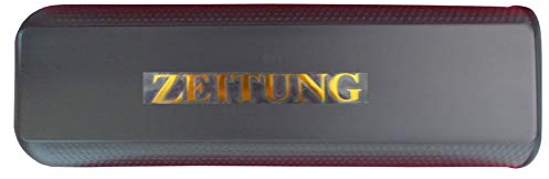 Zeitungsbox aus hochwertigem Kunststoff mit Befestigungslaschen (Schwarz)