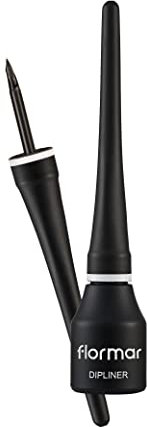 Flormar Dipliner – Eyeliner noir intense avec brosse feutre précise pour un tracé net – Gel liner liquide longue tenue, application facile & résistant à l’humidité – Idéal débutants et pros