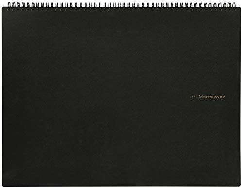 Maruman MNEMOSYNE Notebook 12.2 x 16.5 Inches (Horizontal A3), 5mm-squared, 70 Sheets (N167)