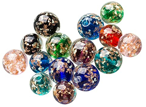 EXCEART 40 Pièces Perles Lumineuses en Verre Rondes 0.47 Pouces pour Bricolage Bijoux DIY Bracelets Colliers Décoration Maison Et Fête