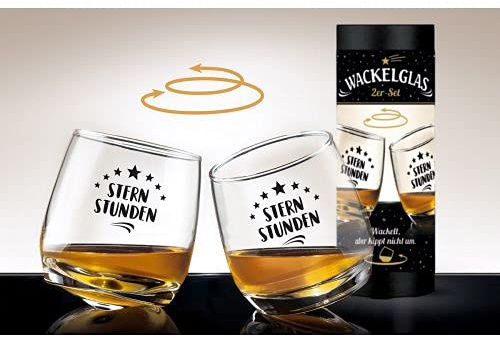 WackelgläserSternenstunde 2er Set, 200ml, Whiskey,Cognac Weihnachten Advent