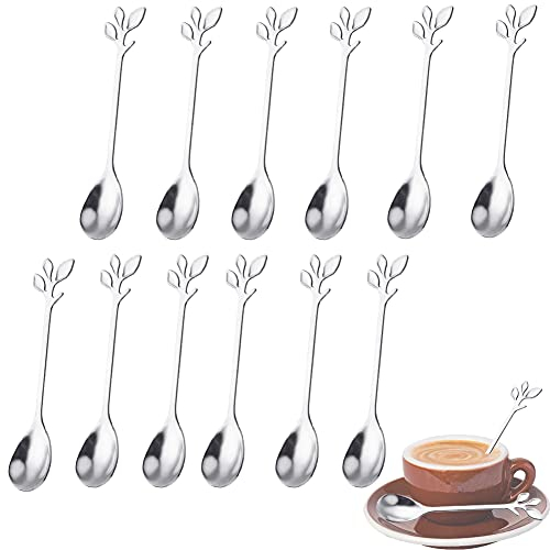 Cucchiaini Da Caffè / 12 Pezzi Cucchiaio Mescolando In Acciaio Inox/d'Argento/Mini Cucchiaio Da Dessert Per Caffè, Tè, Dessert