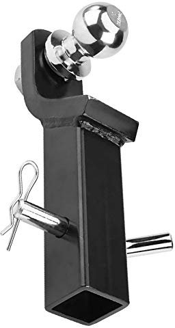 Ejoyous Heavy Duty Ball Mount Hitch Receiver - 6000lbs Trailer Coupling and Towbar for Caravan Truck Yacht, 2Inch/50mm Adjustable Solid Steel