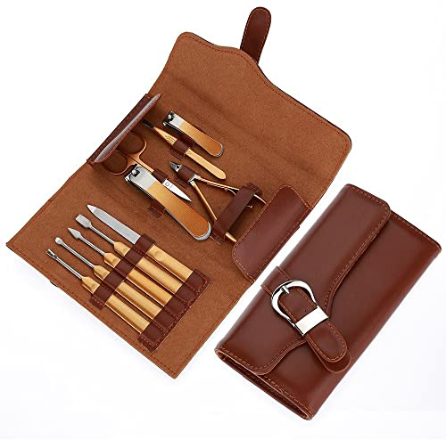 XIXIDIAN Conjunto de manicura, 10 en 1 Kit de pedicura Profesional de Acero Inoxidable Kit de Aseo de Tijeras de uñas (Color : B)