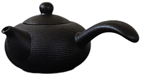 Aolity Juegos de té de Viaje Vajilla Negra Cerámica Kyusu Teteras Hechas A Mano Tetera China 165ml Tea Pot