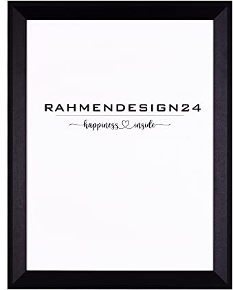 Rahmendesign24 Bilderrahmen Rio 50x75 Schwarz (matt) Fotorahmen, Wechselrahmen, Posterrahmen, Puzzlerahmen