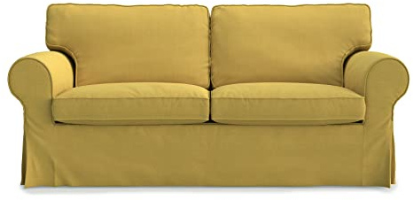 MASTERS OF COVERS Sofabezug für IKEA Ektorp 2-Sitzer, Perlbeige Sofa überzug Couch überzug aus Polyester Petite, 2er Sofa Cover, 179x88x88cm (Senf)