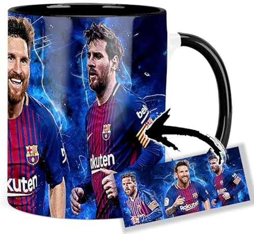 Messi Tasse Innen & Henkel Schwarz Keramikbecher Mug
