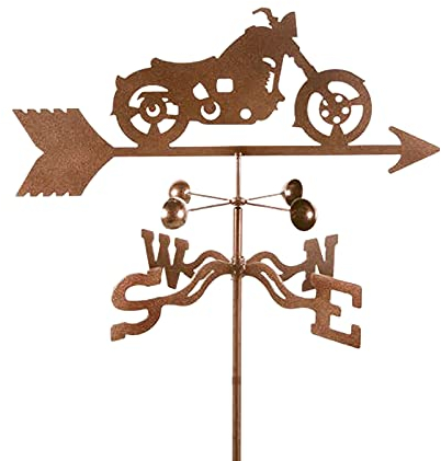 Motorrad-Silhouette-Wetterfahnen, Edelstahl-Wetterfahne, Messwerkzeuge, Wetterhahn Mit Anti-Rost-Beschichtung, Langlebig, Für Den Außenbereich, Gärten, Häuser, Terrassen, Rasenflächen