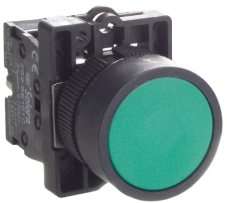 Pulsador con retorno, contactos NOØ 22mm verdeSOLERA PULSA5V