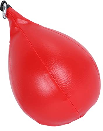 TOVINANNA 1stück Professioneller Boxball Mit Hoher Elastizität Hängender Geschwindigkeitsball Rot Birnenform Für Effektives Punching-Training Und Agilitätsübungen Für Heimfitness Und