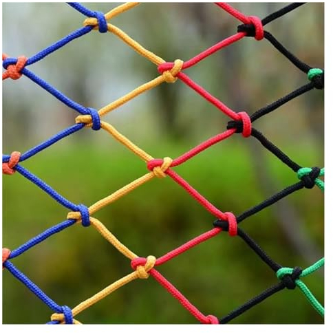 AiQima Kindersicherheitsnetz, Balkongeländer, Treppen, Absturzsicherung, Zaunnetz, Netz, Spielplatz-Leitplanke, Kinder-Hängenetz, farbiges Kletternetz (Color : Red Width 1M, Size : Dia 6MM 6x6CM)