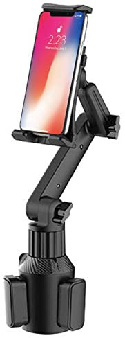 Auto-Getränkehalter für Laptop – universeller Wasserbecherhalter, 360° Verstellbarer Tablet-Griff-Ständer | 270° neigbare Stange, Tablet-Halterung, rutschfeste Silikon-Dreiecksbasis, Laptop-Halterung