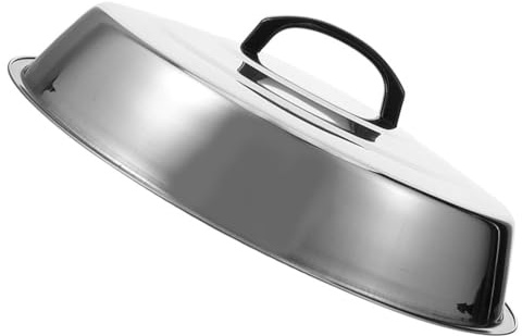 Milisten Edelstahl Speisekuppelabdeckung für Grill, Erhöhte Form Silber | Bbq Zubehör für Servieren, Kreative Ausführung, Leicht zu Handhaben und Hilft Speisen Frisch zu Halten