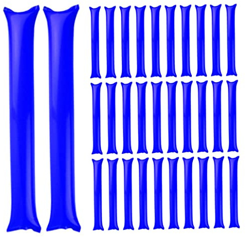 Hperu Sticks de Tonnerre encourageant bâton Gonflable Thunder bâton en Plastique spiritueux de Bruit pour l'événement Sportif de la fête d'anniversaire Favor 50pcs 60 * 10 Bleu