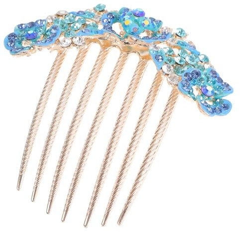 FRCOLOR Blumen Haarkamm Mit Strass Hochzeit Damen Seitlicher Kamm Für Braut Accessoire Blumen Design Für Abendparty