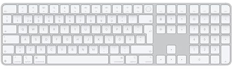 Apple Magic Keyboard med Touch ID och numerisk del för Mac-modeller med Apple Silicon – svenskt – vita tangenter ​​​​​​​