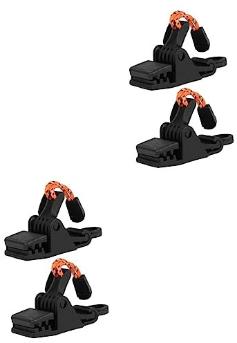 YARNOW 4pcs Heavy Duty Tent Clamps Practical Tent Clips Windproof Fixers for Camping Hiking Outdoor Events