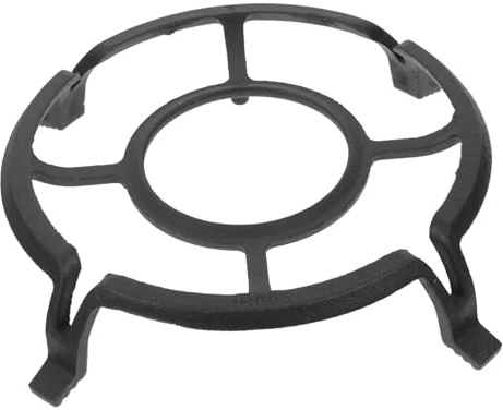 Soporte para Hierro Negro de Cuatro Sartén Estufa | Rejilla Estable, Diseño Antideslizante, Fácil de Limpiar, Resistencia Deformación, Compatible Gas y Eléctrica