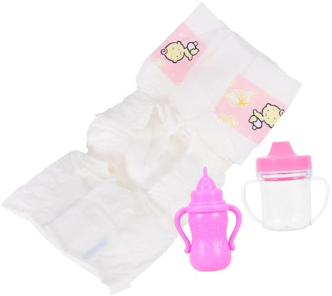 Toyvian Puppenflaschen Aus Hochwertigem Material Puppenhausspielzeug Simulationsflaschenspielzeug Für Junge Mädchen Puppenfütterungsflasche Kleine Fütterungsflasche