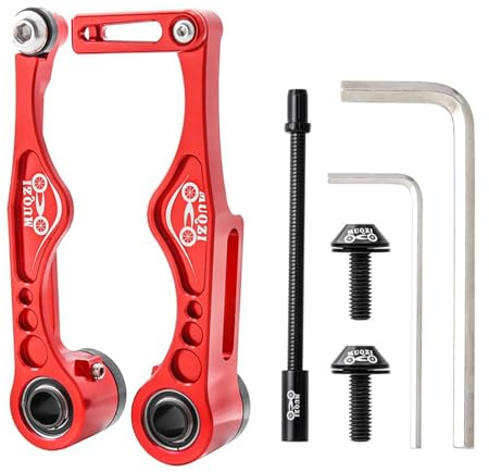 Zambuph Manetas de Freno V-Brake para Bicicleta, Delanteras y traseras, compatibles con BMX. Piezas de Repuesto. Color Negro. Medidas: 109 x 42,8 mm, Rojo, 109 x 42.8 mm