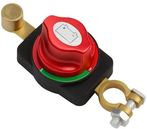 Coupe Circuit Batterie Voiture 12‑48V Réglable 180°, Universel Interrupteur Coupé Circuit ON/OFF Véhicule pour Voiture Camion Bateau Bus Camping‑car Yacht