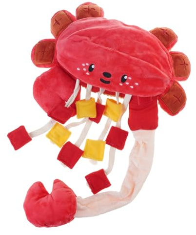 Snuffle Chew Toy para perros Puzzle Feeder Juguete para alimentación lenta para cachorros Habilidades de búsqueda de alimento Cangrejos de dibujos animados Comida rápida Snuffle Cangrejos para perros