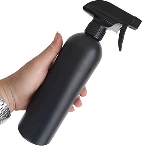 Merkts 500 ml Sprühflasche, komplett aus schwarzem Kunststoff, Sprühflasche Haushalt, Küche, Reinigung, Pflanzensprüher, ölige saubere Flasche