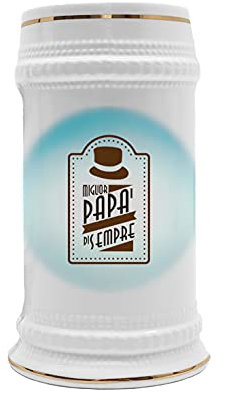 Boccale Birra Papà Miglior Papà di Sempre Boccale Birra in Ceramica da 500 ML Boccale Birra Papà Divertente Gadget Papà Idea Regalo Papà