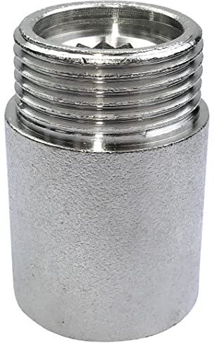 AERZETIX - C53494 - Racor prolongación de unión recto para atornillar - rosca macho/hembra 3/4 - longitud 30mm - en metal