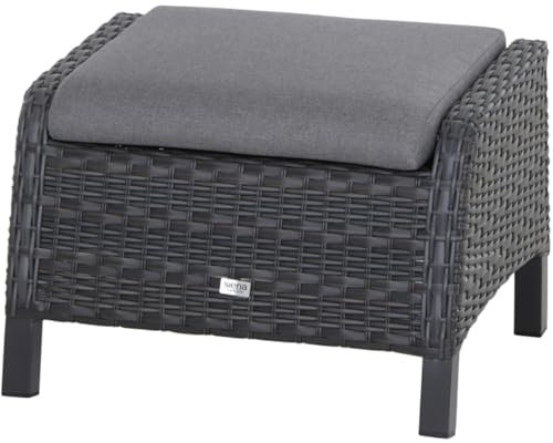 Siena Garden Solea Loungehocker, Night-Blue, Alu/Gardino-Geflecht, 53x64x43cm, inkl. Polster