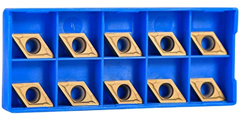 Frese per Inserti in Metallo Duro CNC 10 Pezzi, Inserti per Fresatura CNC Inserti per Fresatura Tornio Indicizzabili Utensili per Tornitura con Scatola DCMT11T304-HM YBC251