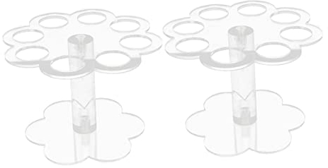 Zerodeko 2pcs Acrylic Ice Cone Display Stand Ice Cream Cone Holder for Parties Shops Restaurants