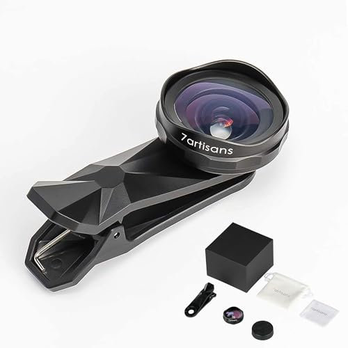 7artisans Objectif grand angle pour téléphone portable compatible avec iPhone 4/iPhone5/iPhone6/iPhone7/iPhone8/iPhoneX/Phone11/Phone12