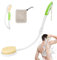 Wjelet Brosse de douche pour le dos - Brosse de bain pour le dos - Flexible et pliable - Long manche - Pour les personnes âgées, les hommes et les femmes