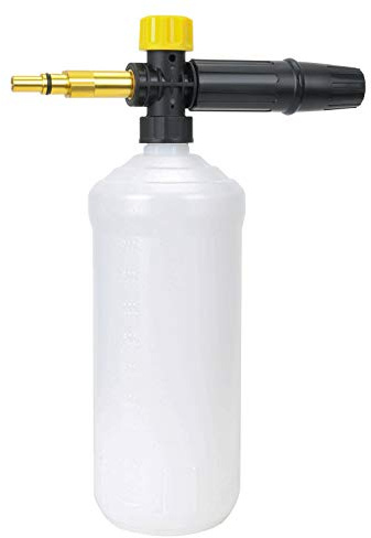 Lanza de espuma de nieve para Bosch Aquatak/Black & Decker/Norse/Ryobi/Neo, cañón de espuma ajustable para lavado de coche, pulverizador de jabón para lavadora a presión, botella de 1 litro