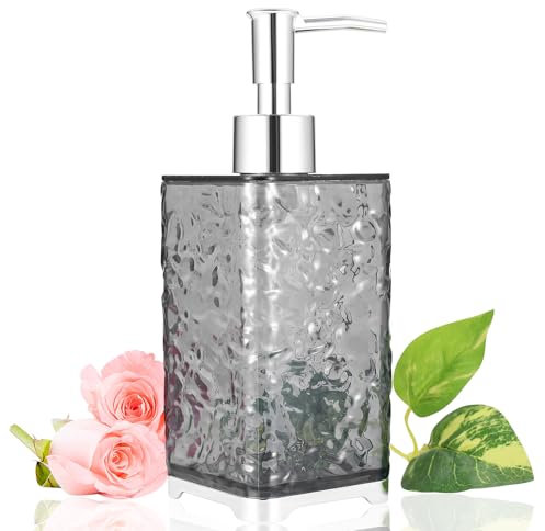 Seifenspender Bad, Seifenspender Küche, 400 ML Spülmittelspender Küche, Seifenspender Kunststoff, Soap Dispenser mit Pumpspender Spüli Spender Moderne für Badezimmer Küche Arbeitsplatte