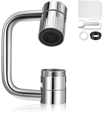 SOIMISS Tap Adapter for Kitchen Sink: Universal Faucet Wash Extension Rotatable Bathroom Robotic Arm Rotation Extender Device Installation Multifunctional Extended Reach the Swivel Extends