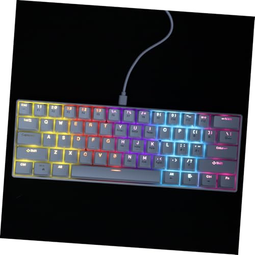 HOLIDYOYO Clavier Mécanique Rétroéclairé Blanc pour Ordinateur Portable avec Clavier LED pour Pc