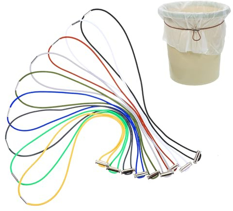 9 Stück Gummiring für Müllbeutel Ersatz Einstellbar Mülleimer Gummibänder Bunt Universal Gummiband Silikon Gummiringe Breit für Mülleimer Elastische Gummibänder Küche Zuhause Picknick Schulbedarf