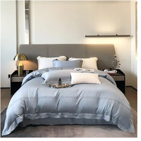 JQQJZLC Cama Conjunto de Cuatro Piezas Minimalista Minimalista Juego de Ropa de Color Marco Elegante Patchwork Dedwork Boapa de Tapa de la Almohada de 4 Piezas (6, Doble sábana de Cama 200x200cm4pcs)