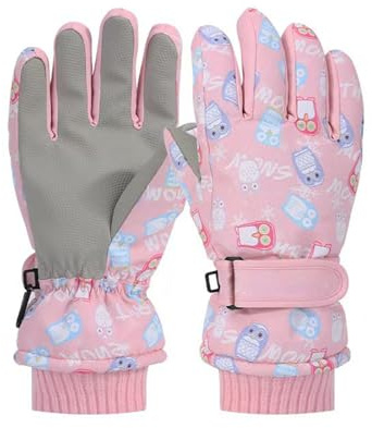 Handschuhe Kinder Mädchen Junge, Cartoon Fahrradhandschuhe Thermo Fleece Kinderhandschuhe Wasserdichte Winterhandschuhe Skihandschuhe Sport Und Outdoor Schneehandschuhe Sporthandschuhe Laufhandschuhe