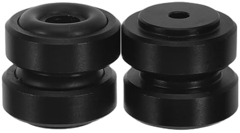 NUOBESTY 4pcs Speaker Isolation Feet Pads Aluminum Alloy Shock Absorber Anti-vibration Speaker Foot Pads with Non-slip Rubber Rings for Subwoofer Amplifier Home Audio Use