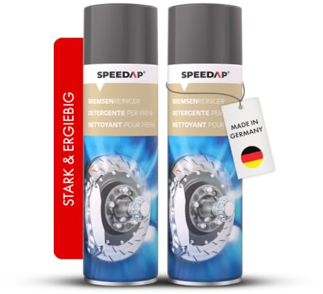 SPEEDAP Bremsenreiniger 500 ml 2er Set | Entfernt Öl, Fett, Silikon & Schmutz | Bremsscheiben & Metallteile | Rückstandsfrei & schnell ablüftend | Made in Germany