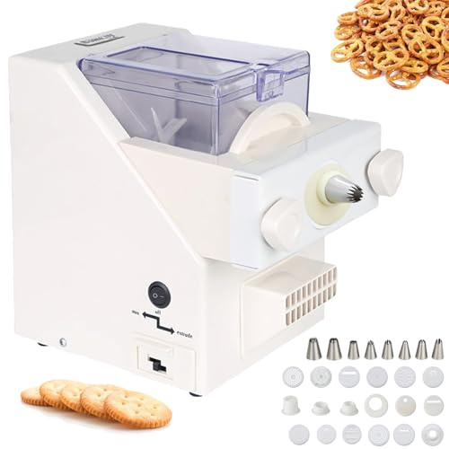 Automatic Cookie Making Machine, 180W Electric Cookie Press with 8 Nozzles & Biscuit Molds, Ideal for Home & Commercial Baking