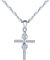 Yumilok Jewelry 925 Sterling Silver Cubic Zirconia Classic Infinity Symbol Cross Pendant Necklace for Women/Girls (A)