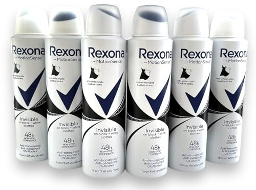 Lot de 6 déodorants en spray Rexona pour femme « Invisible Diamond » - 150 ml