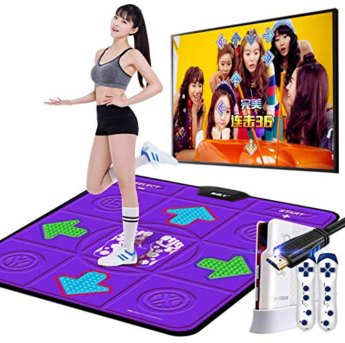 NANANA Tanzmatte Drahtlose Spielmatte Schnurlos Faltbar rutschfest, rutschfeste Haltbare Tanzmatten Tänzer Decke mit USB für Pc, 930x830mm,B